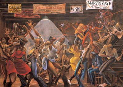 The Sugar Shack” is an iconic painting by @DurhamNC artist, Ernie Barnes! ? On June 29, we will open the #exhibit, “The North Carolina Roots of Artist Ernie Barnes!” http://bit.ly/2J0cM09