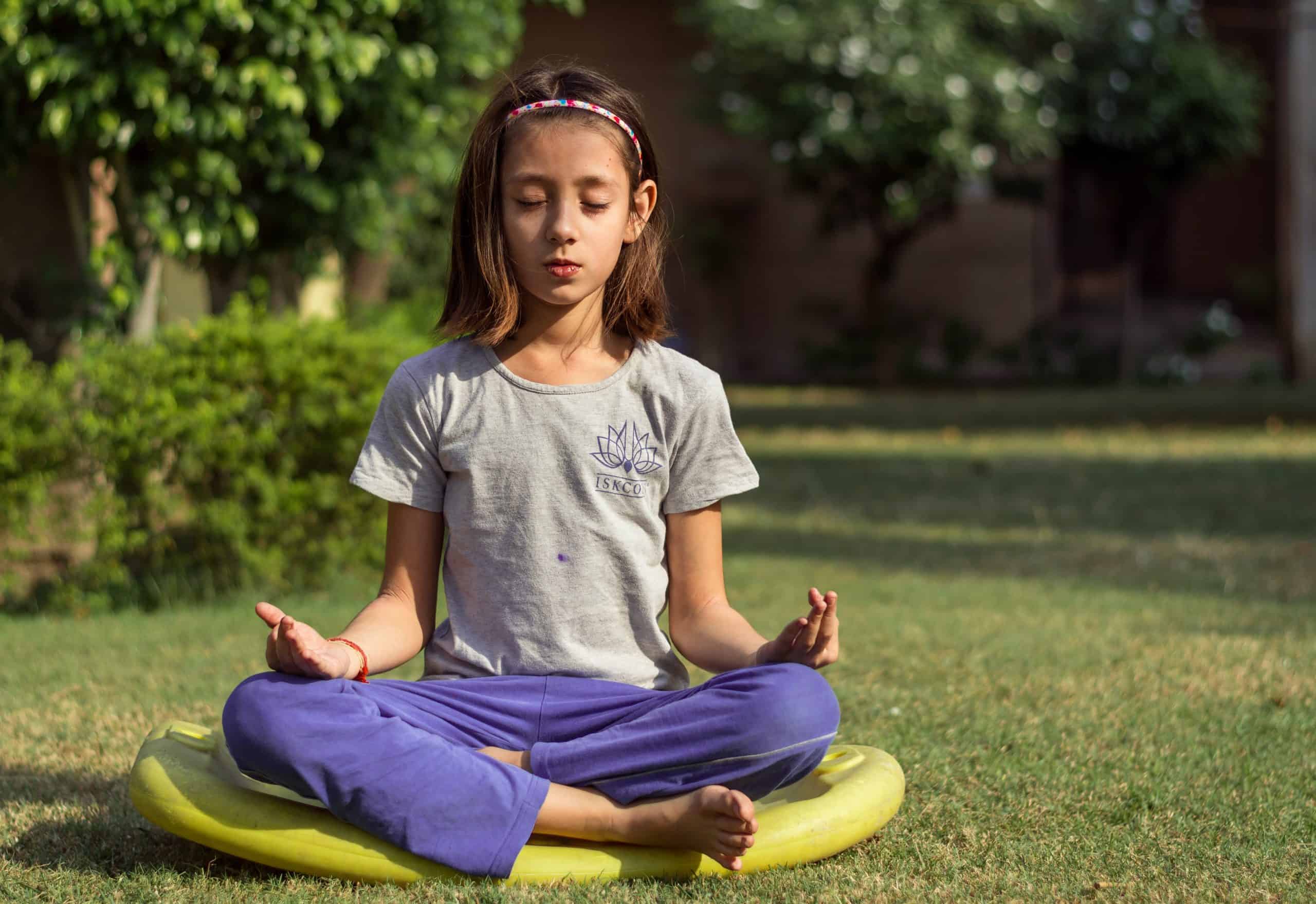 Young lady in meditation pose by jyotirmoy Gupta