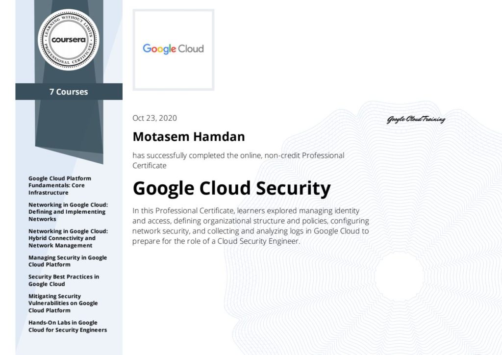 Imagine yourself as a Google cloud Security Professional, now take the first steps to make this a real thang