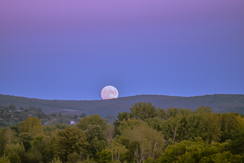 Moonrise over West Hill, Ithaca NY by Franklin Crawford flickr feed