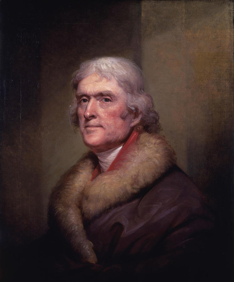 President Thomas Jefferson is a painting by War Is Hell Store which was uploaded on March 19th, 2012.