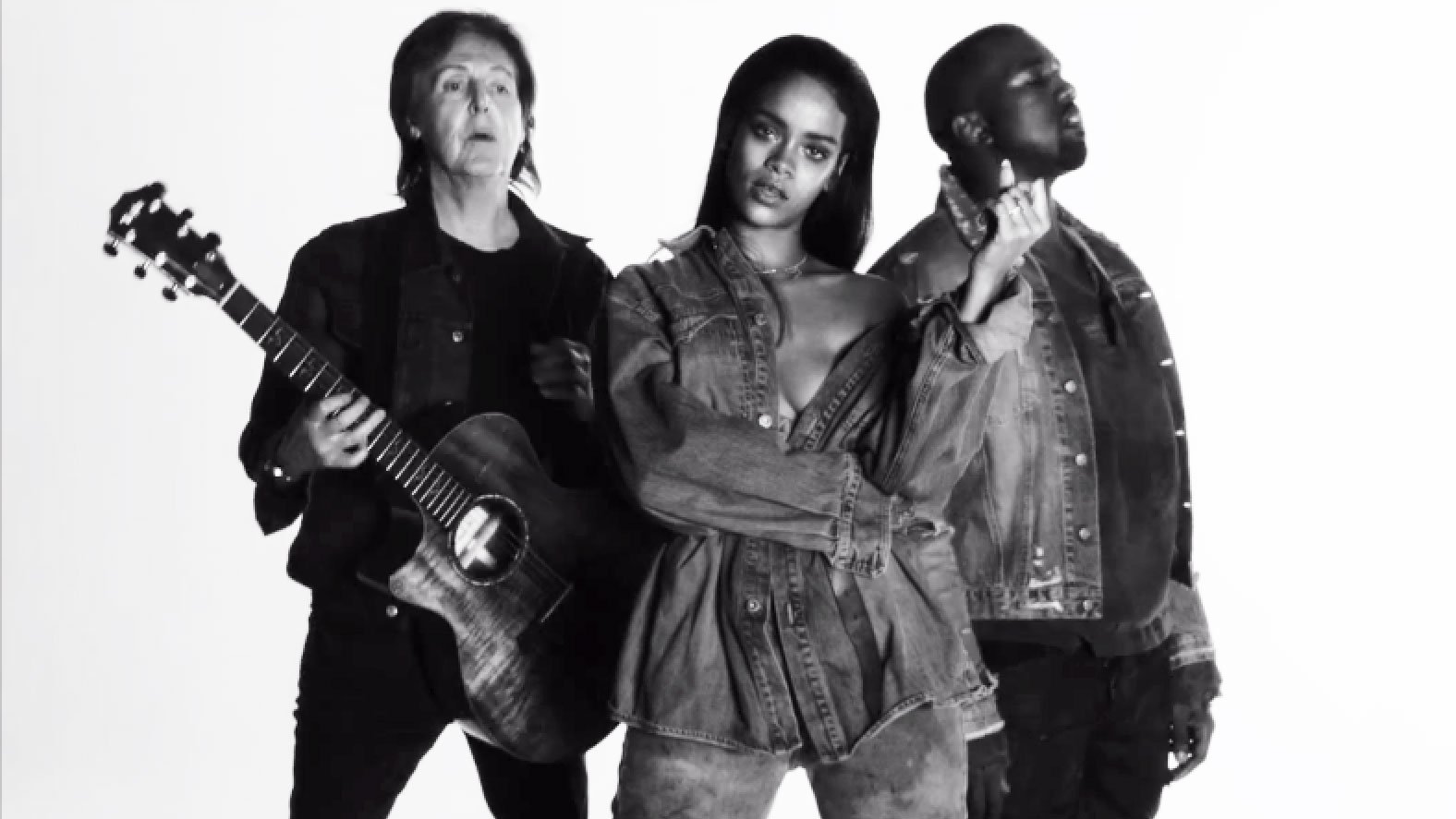 Paul McCartney Rihanna and Kanye west fourfiveseconds video image