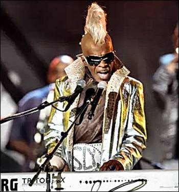 sly stone with blond tomahawk