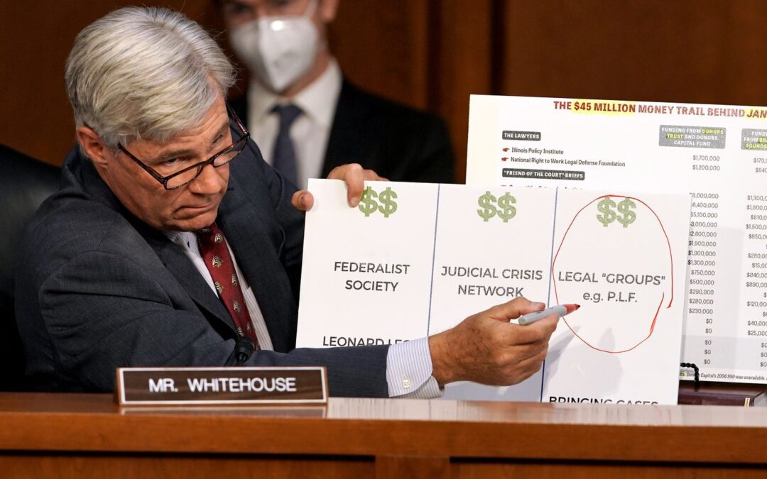 Senator Sheldon Whitehouse dark money on our courts