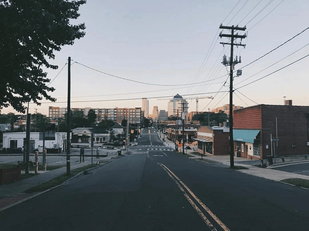 Durham-NC-Washington street-at-sunset