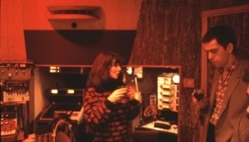 Kate Bush with Peter Gabriel in Studio 