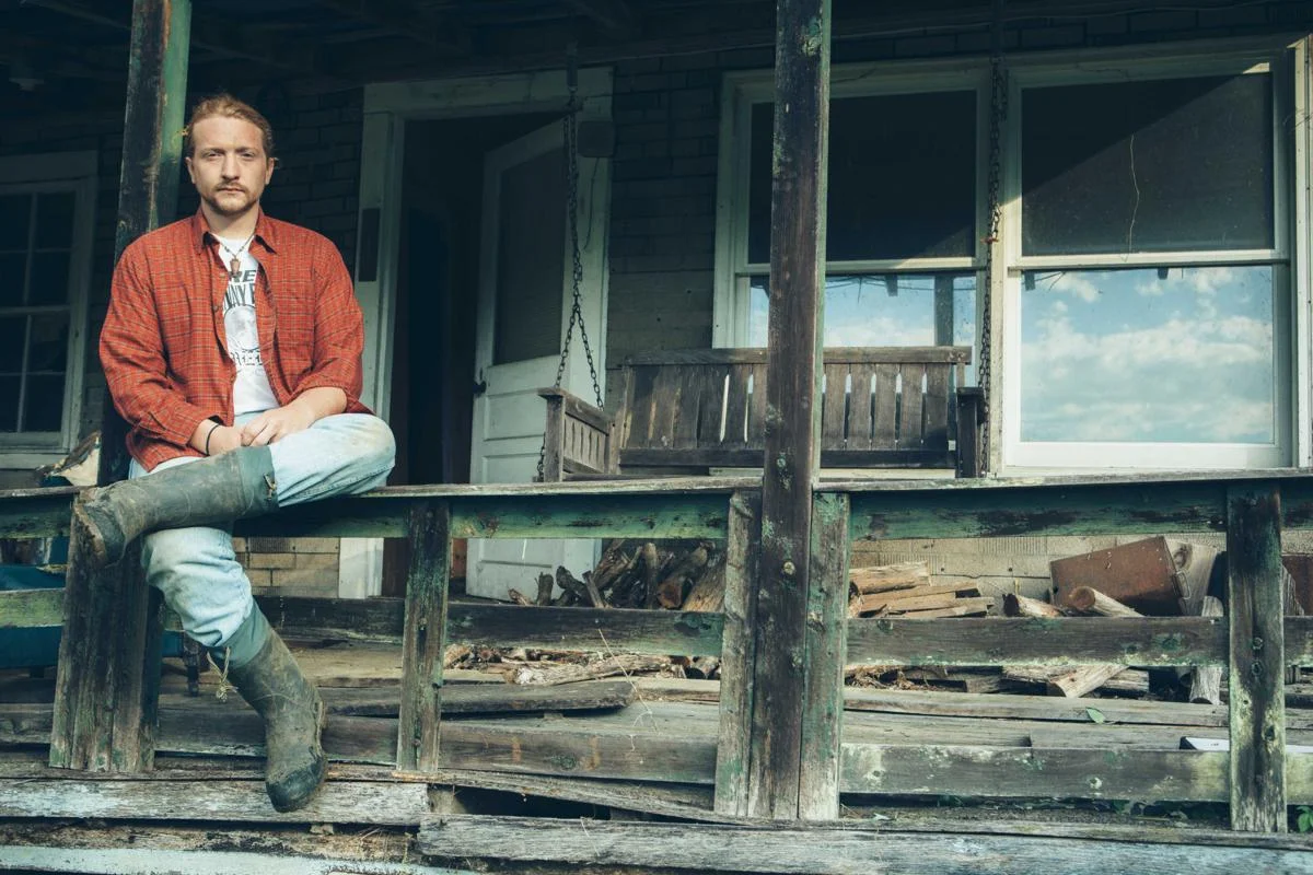 Tyler Childers on Front Porch rail by David McClister