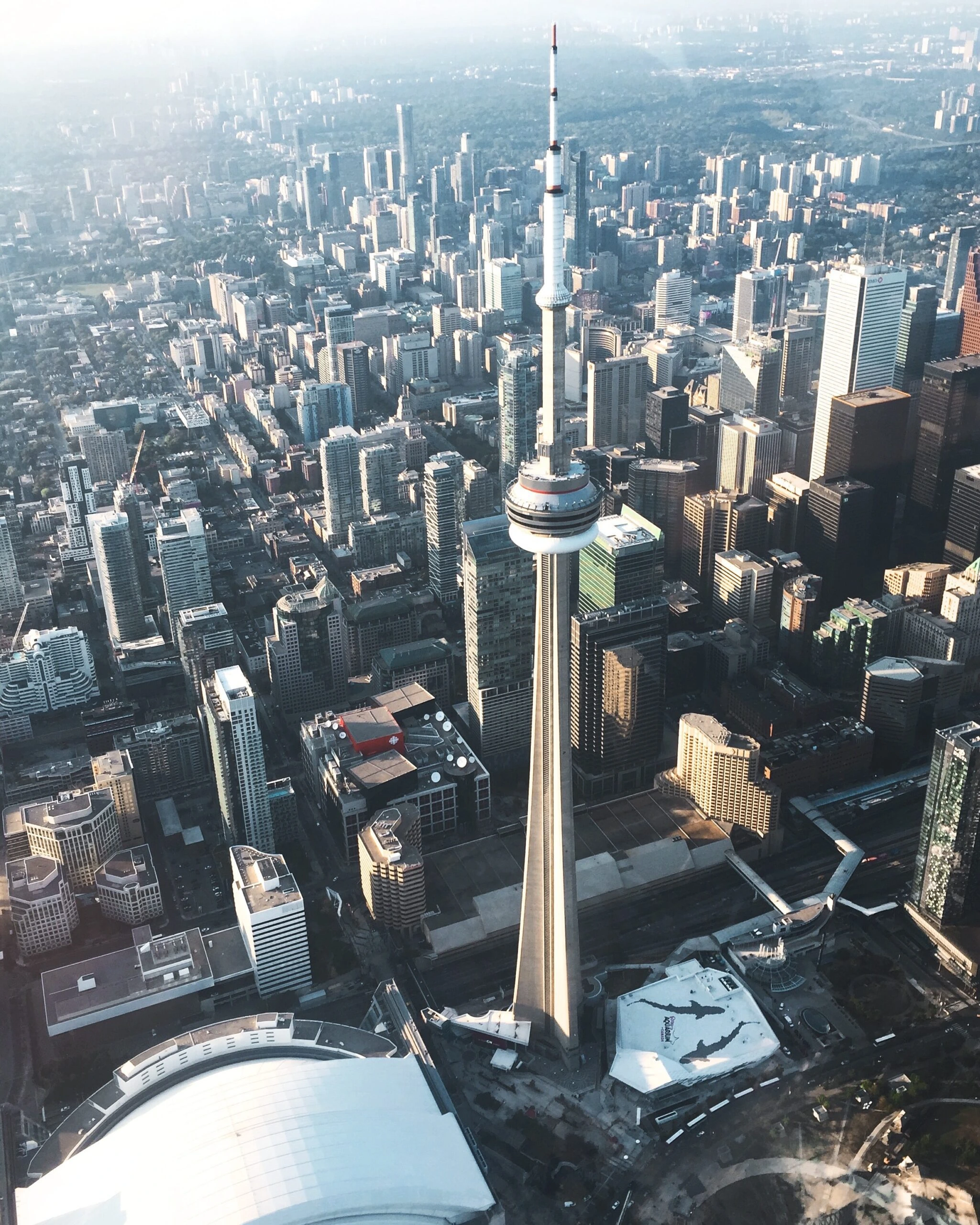 francesca-saraco-Aerial shot of Toronto City scape including CN tower-unsplash
