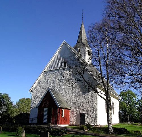 Andebu_kirke Church Norway hometown of Jorgen Dahl Moe