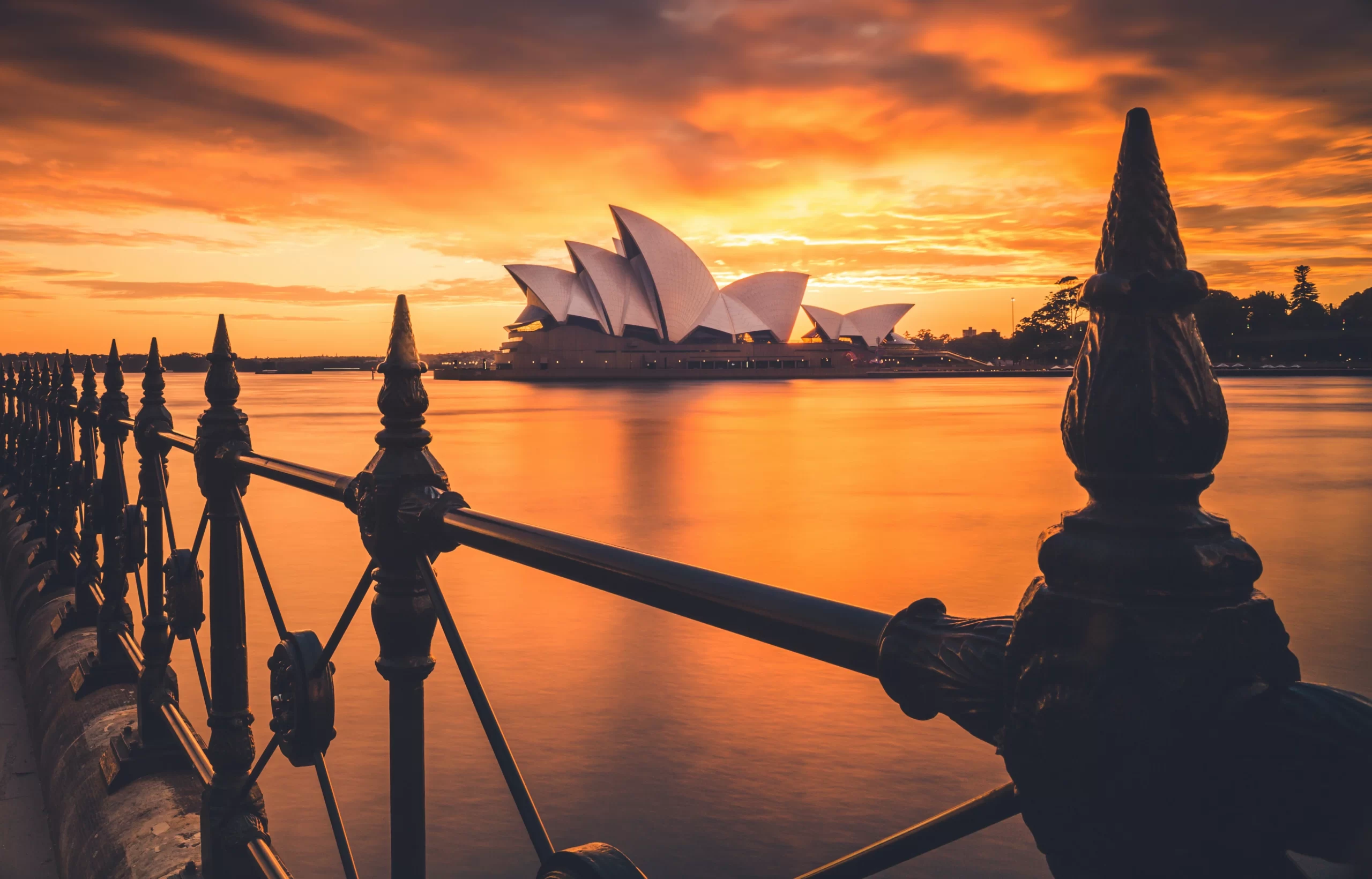 Circular Quay, Sydney, Australia Published on April 28, 2017 Canon, EOS 5D Mark III Free to use under the Unsplash License A stunning sunrise, captured behind the famous Sydney Opera House. Image taken at Circular Quay, Sydney, Australia.