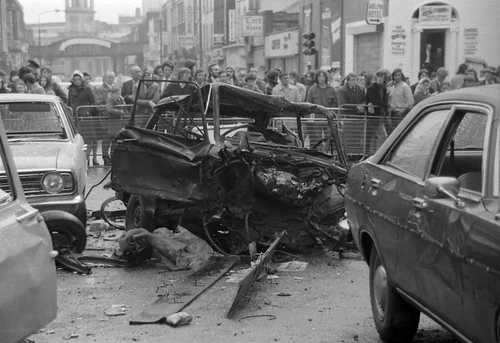 Dublin, Ireland City Council blown out vehicles
