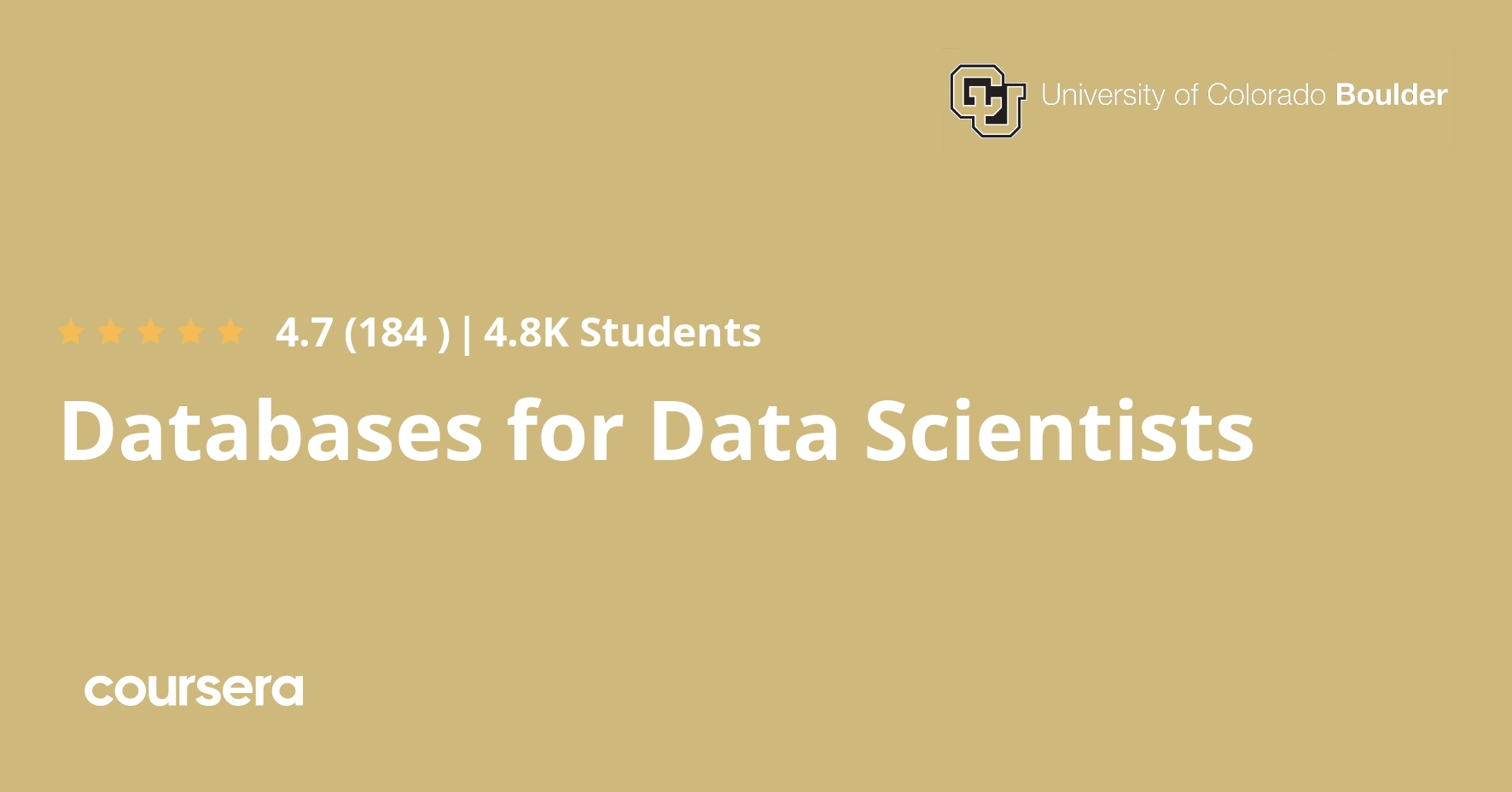 Databases for Data Scientists Specialization